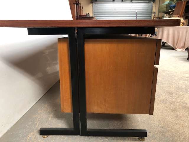 Bureau box en bois clair vintage – Image 4