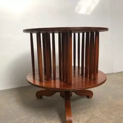 Bibliothèque tournante merisier