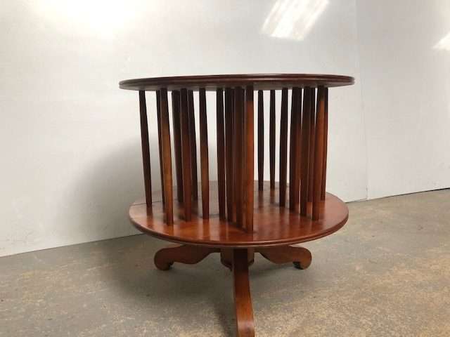 Bibliothèque tournante merisier