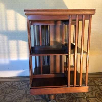 Bibliothèque tournante acajou